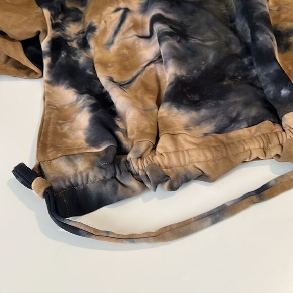 Blank NYC Blue and Brown Tie Dye Drawstring Hoodie Pullover Size M NWT - Picture 14 of 15